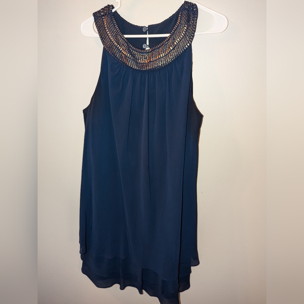 SLNY Navy Blue Dress